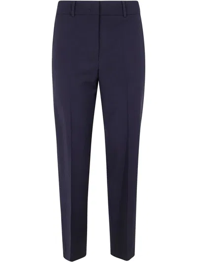 Seventy Pressed Crease Tailored Trousers In Blue
