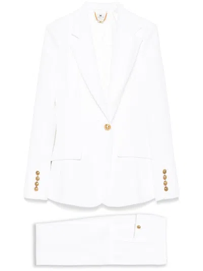 Elisabetta Franchi Crepe Blazer In White