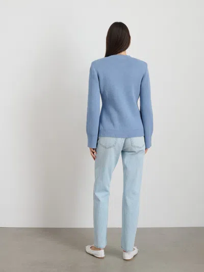 Alex Mill Provence Sweater Jacket In Cotton Cashmere In Dolly Blue