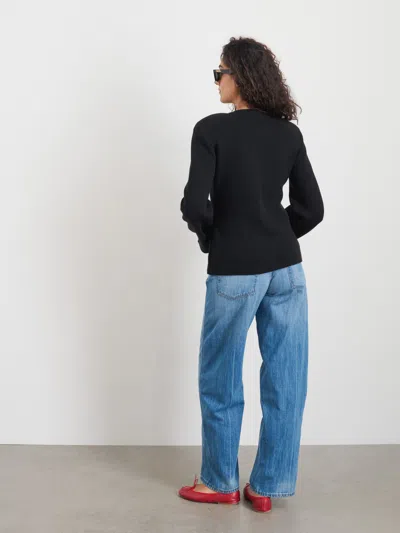 Alex Mill Provence Sweater Jacket In Cotton Cashmere In Black