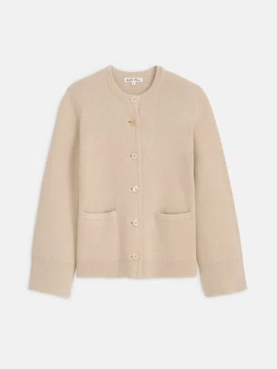 Alex Mill Provence Sweater Jacket In Cotton Cashmere In Sand