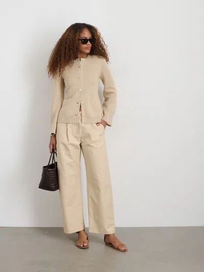 Alex Mill Provence Sweater Jacket In Cotton Cashmere In Sand