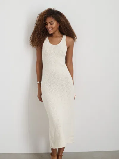 Alex Mill Serena Dress In Cotton Boucle In Ivory