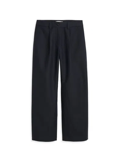 Alex Mill Keaton Double Pleat Pant In Twill In Black