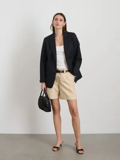 Alex Mill Soho Blazer In Cotton Linen In Black