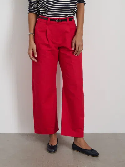 Alex Mill Soho Pant In Cotton Linen In Crimson