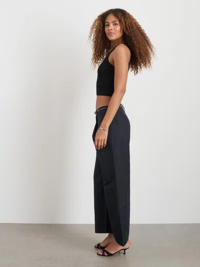 Alex Mill Keaton Double Pleat Pant In Twill In Black