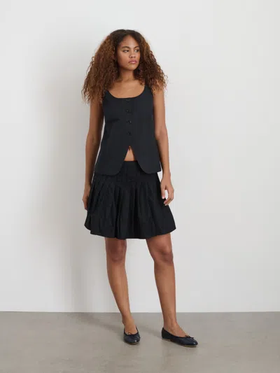 Alex Mill Soho Scoop Vest In Linen Cotton In Black