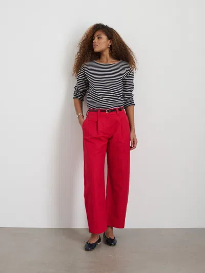 Alex Mill Soho Pant In Cotton Linen In Crimson