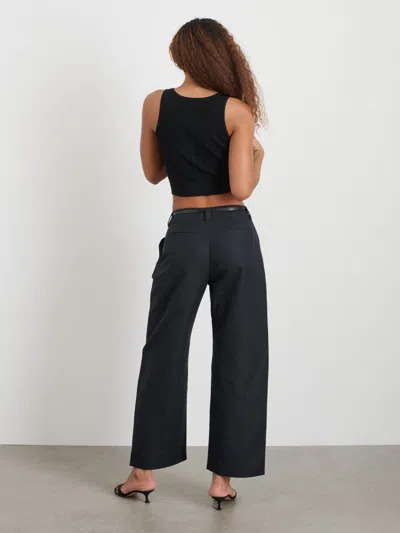 Alex Mill Keaton Double Pleat Pant In Twill In Black