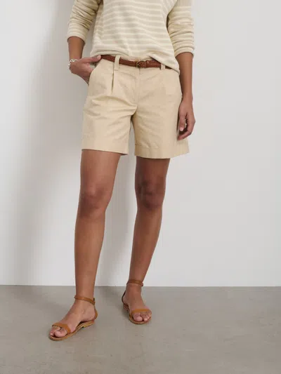 Alex Mill Soho Short In Cotton Linen In Tan