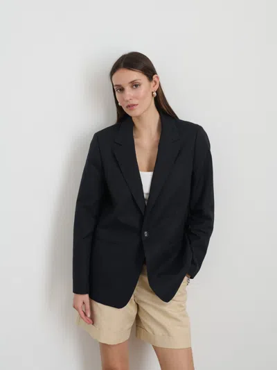 Alex Mill Soho Blazer In Cotton Linen In Black