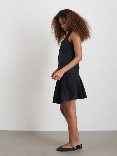Alex Mill Soho Scoop Vest In Linen Cotton In Black