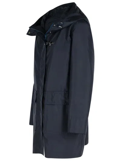 Fay 'morning' Blue Polyester Parka Women In Blue