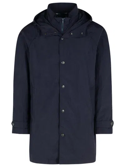 Fay 'morning' Navy Polyester Parka Men In Navy