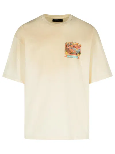 Amiri Cotton Jazz Hideaway Print T-shirt In Beige