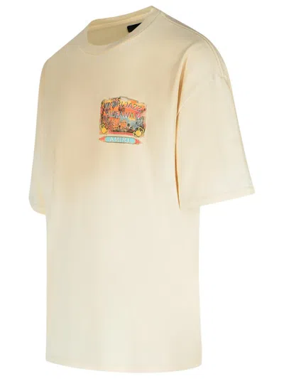 Amiri Cotton Jazz Hideaway Print T-shirt In Beige