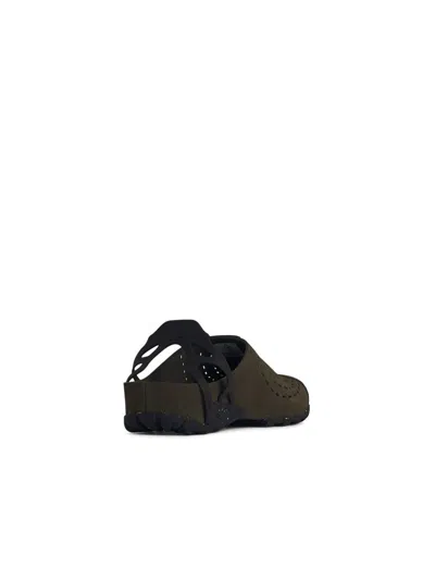 Roa Perforated Backless Sandals Rubber Sole In Green