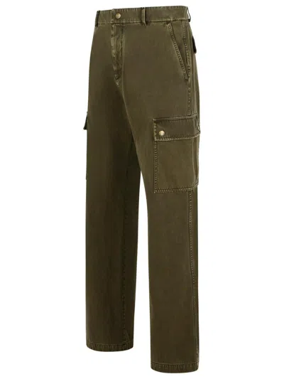 Burberry Relaxed Fit Cargo Pants With Multiple Pockets In Green
