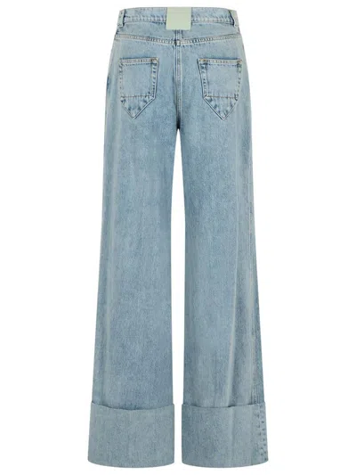 Lanvin Blue Wide-leg Cuffed Jeans In Blue