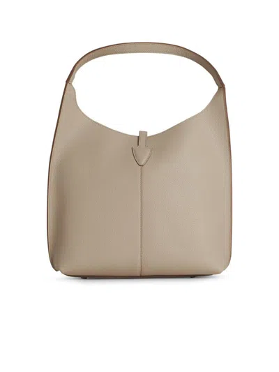 Tod's Small Ivory Leather Bag Women In Beige