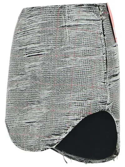 Diesel 'ada' Grey Cotton Miniskirt Women In Grey