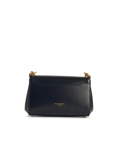 Dolce & Gabbana 'marlene' Black Shoulder Bag With Twist Lock In Black