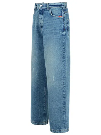 Amish 'wide' Light Blue Denim Jeans In Blue