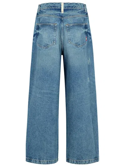 Amish 'wide' Light Blue Denim Jeans In Blue
