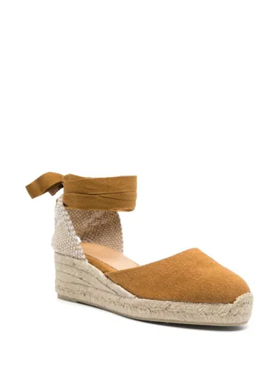 Shop Castaã±er Castañer Carina Canvas Espadrilles In Beige
