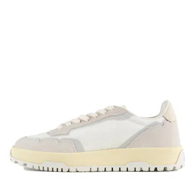 Autry Marshmallow And White Mesh And Suede Wildpace Low Sneakers In White