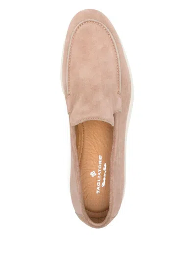 Tagliatore Suede Loafers In Beige