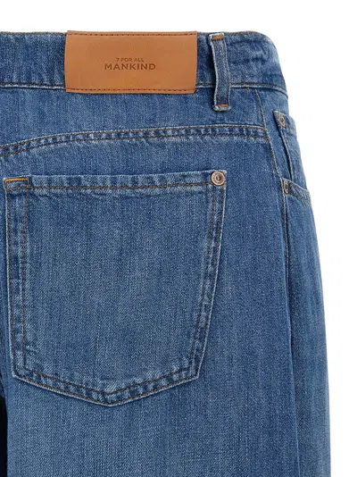 7 For All Mankind Willow Palazzo Wide Leg Jeans In Dark Blue
