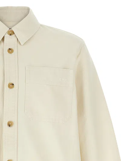 Apc Long-sleeve Cotton Shirt With Classic Collar