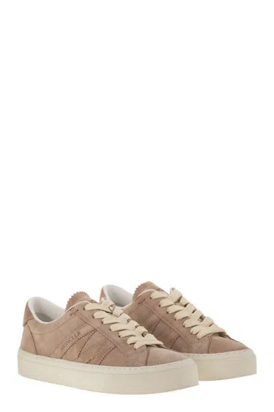 Moncler Monaco 2 Low-cut Casual Shoes In Pink