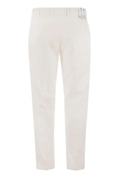 Pt Torino Rebel Stretch Cotton Trousers In White