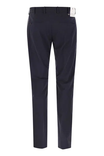 Pt Torino Epsilon Trousers In Technical Fabric In Navy