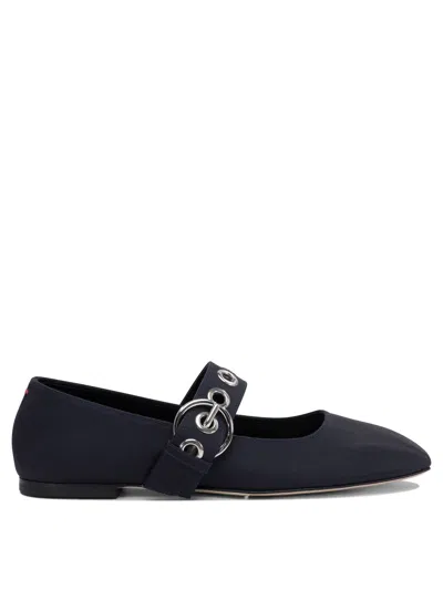 Aeyde Uma Eyelet-embellished Leather Mary Jane Ballet Flats In Black