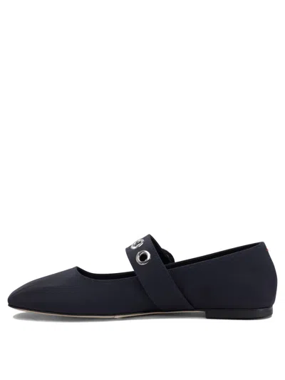 Aeyde Uma Eyelet-embellished Leather Mary Jane Ballet Flats In Black