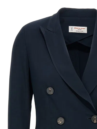 Alberto Biani Dark Blue Double-breasted Blazer