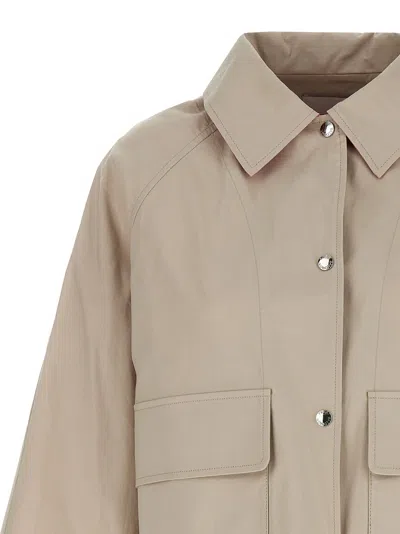 Yves Salomon Light Beige Down Jacket With Hood