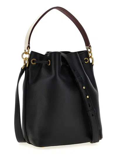 Bally Leather Drawstring Bucket Bag