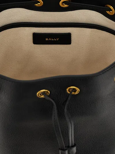 Bally Leather Drawstring Bucket Bag