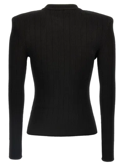 Balmain Black Viscose Blend Sweater