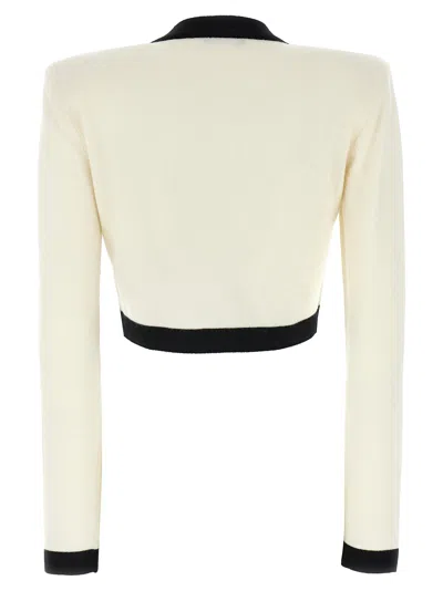 Balmain Wool Blend Cropped Cardigan
