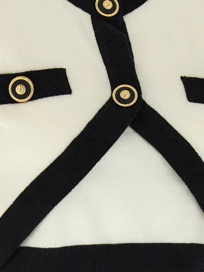 Balmain Wool Blend Cropped Cardigan