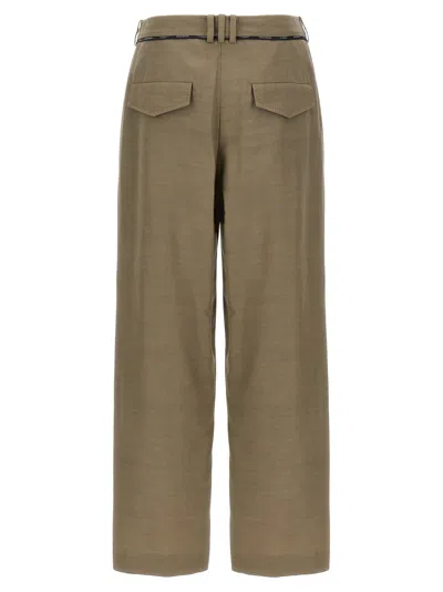 Balmain Cupro Trousers With High Waist And Wide Leg