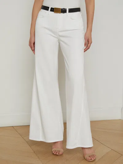 L'agence Scottie High Rise Wide-leg Jeans In Blanc
