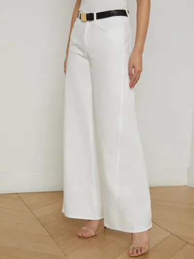 L'agence Scottie High Rise Wide-leg Jeans In Blanc