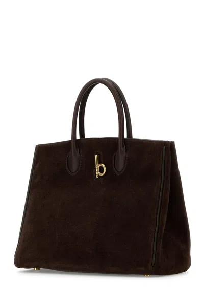 Burberry Brown Suede Small Rocking Horse Handbag